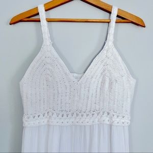 White Crotchet Top Jumpsuit